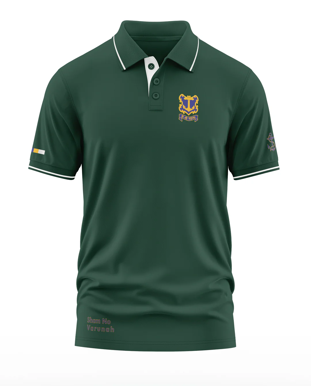Navy Sham no Varunah Polo Collar T-Shirt - Image 2