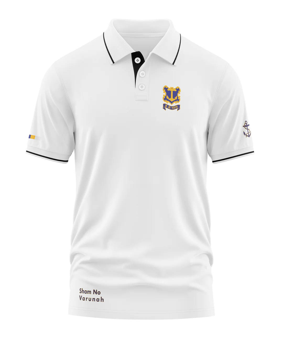 Navy Sham no Varunah Polo Collar T-Shirt - Image 4