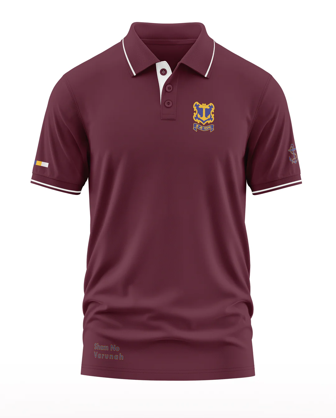 Navy Sham no Varunah Polo Collar T-Shirt - Image 5