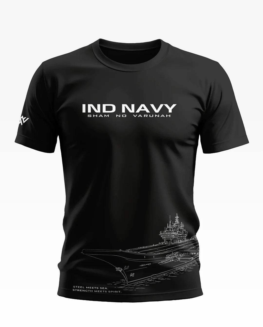 Navy Steel Meets Sea Soft Cotton T-shirt - Image 2