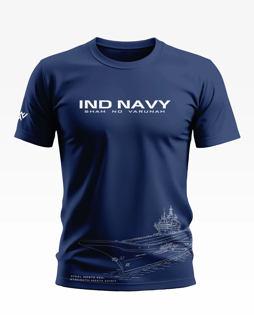 Navy Steel Meets Sea Soft Cotton T-shirt - Image 5