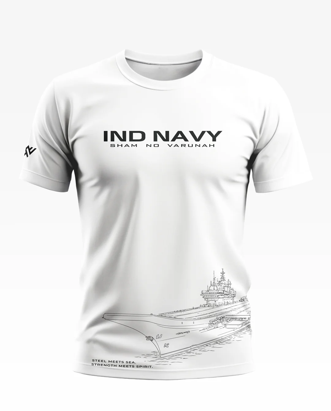 Navy Steel Meets Sea Soft Cotton T-shirt - Image 8