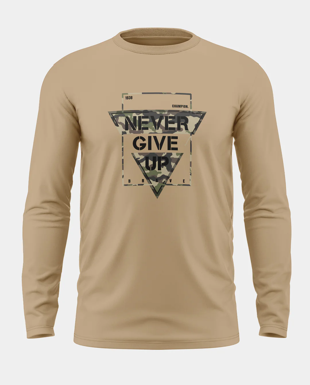 Never Give Up Cotton Full Sleeve T-shirt - Image 6
