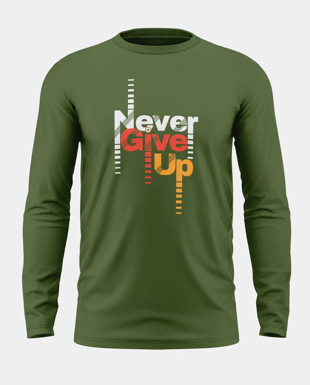 Never Give Up Prime Cotton Full Sleeve T-shirt - Image 3