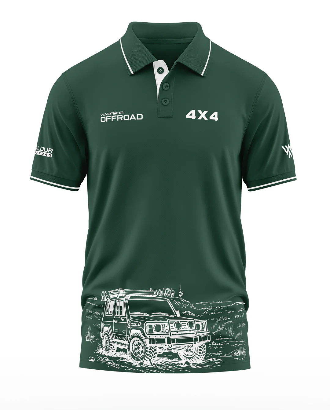 Offroad 4X4 Polo Collar T-Shirt - Image 3