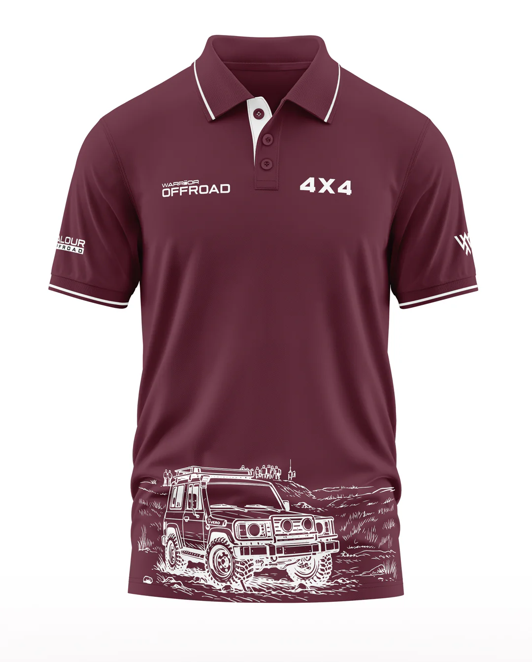 Offroad 4X4 Polo Collar T-Shirt - Image 5