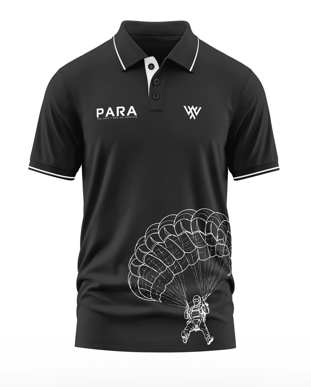 Para You Won't See Us Coming Polo Collar T-Shirt - Image 2