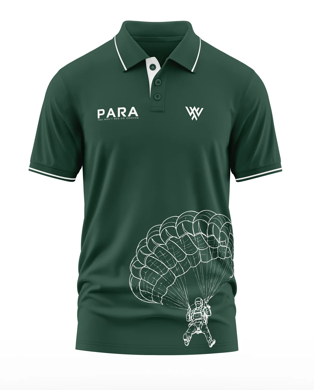 Para You Won't See Us Coming Polo Collar T-Shirt - Image 3