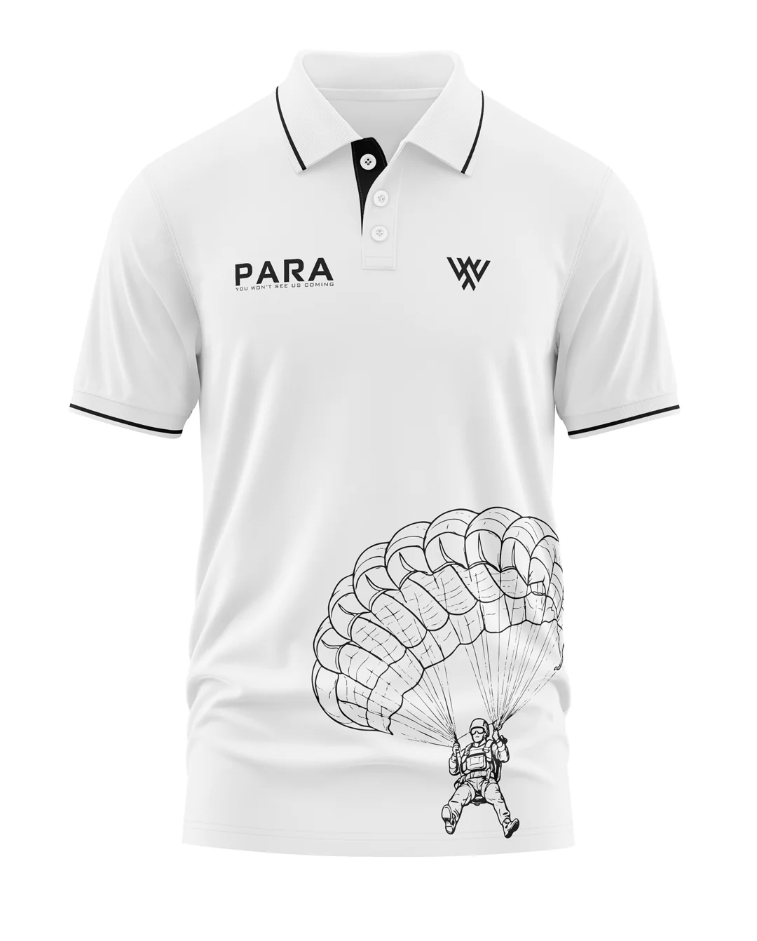 Para You Won't See Us Coming Polo Collar T-Shirt - Image 4
