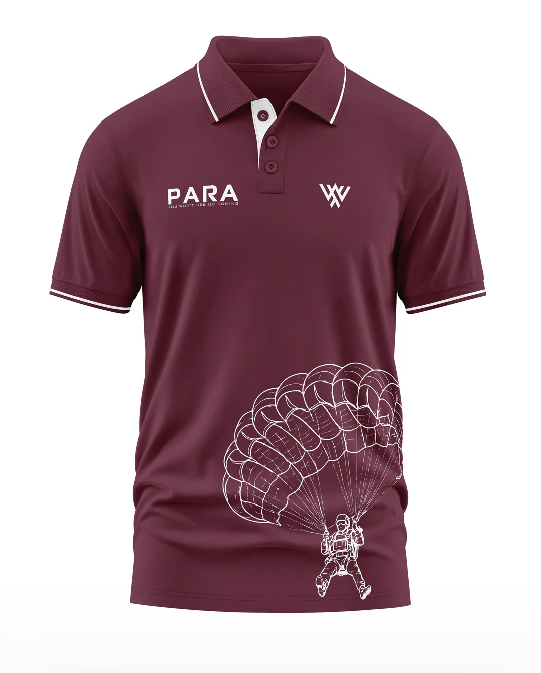 Para You Won't See Us Coming Polo Collar T-Shirt - Image 5
