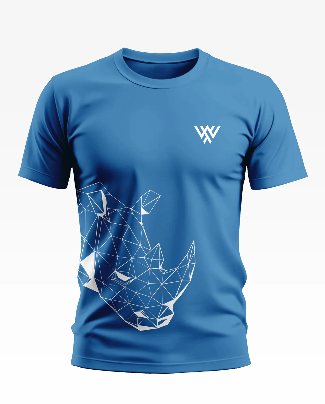 Rhinoceros Line Art Cotton T-shirt - Image 3