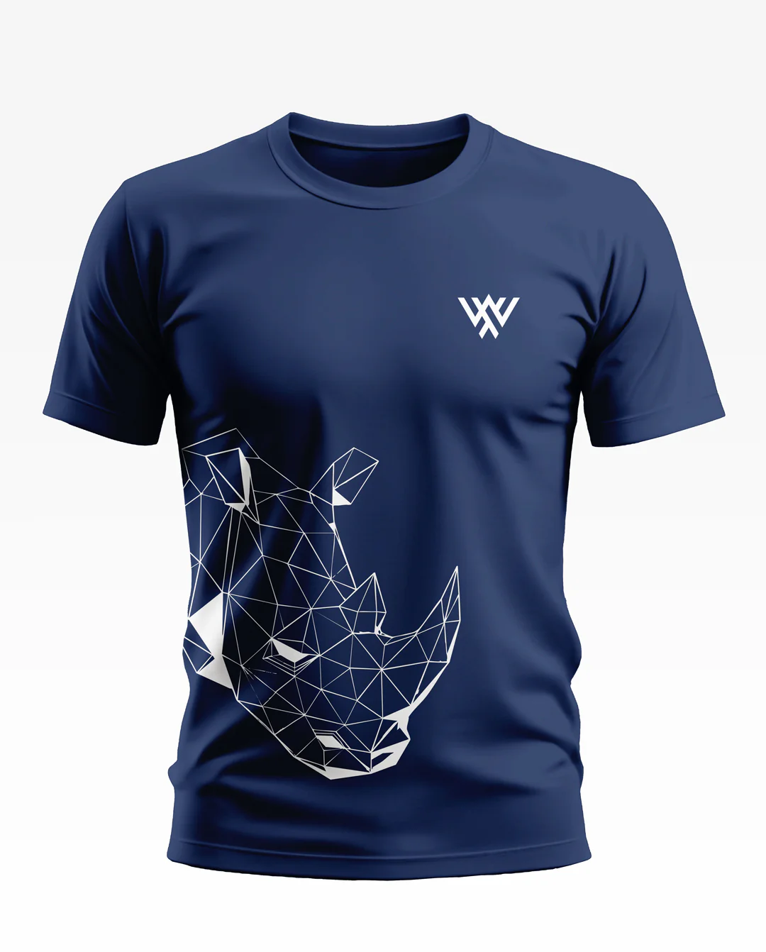 Rhinoceros Line Art Cotton T-shirt - Image 5