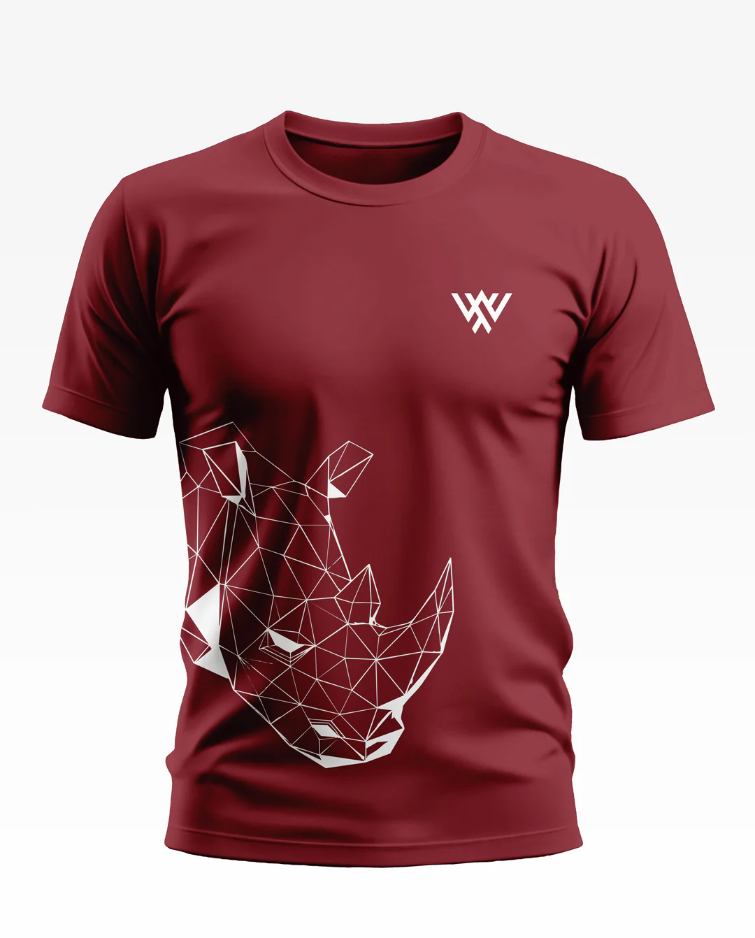 Rhinoceros Line Art Cotton T-shirt - Image 7
