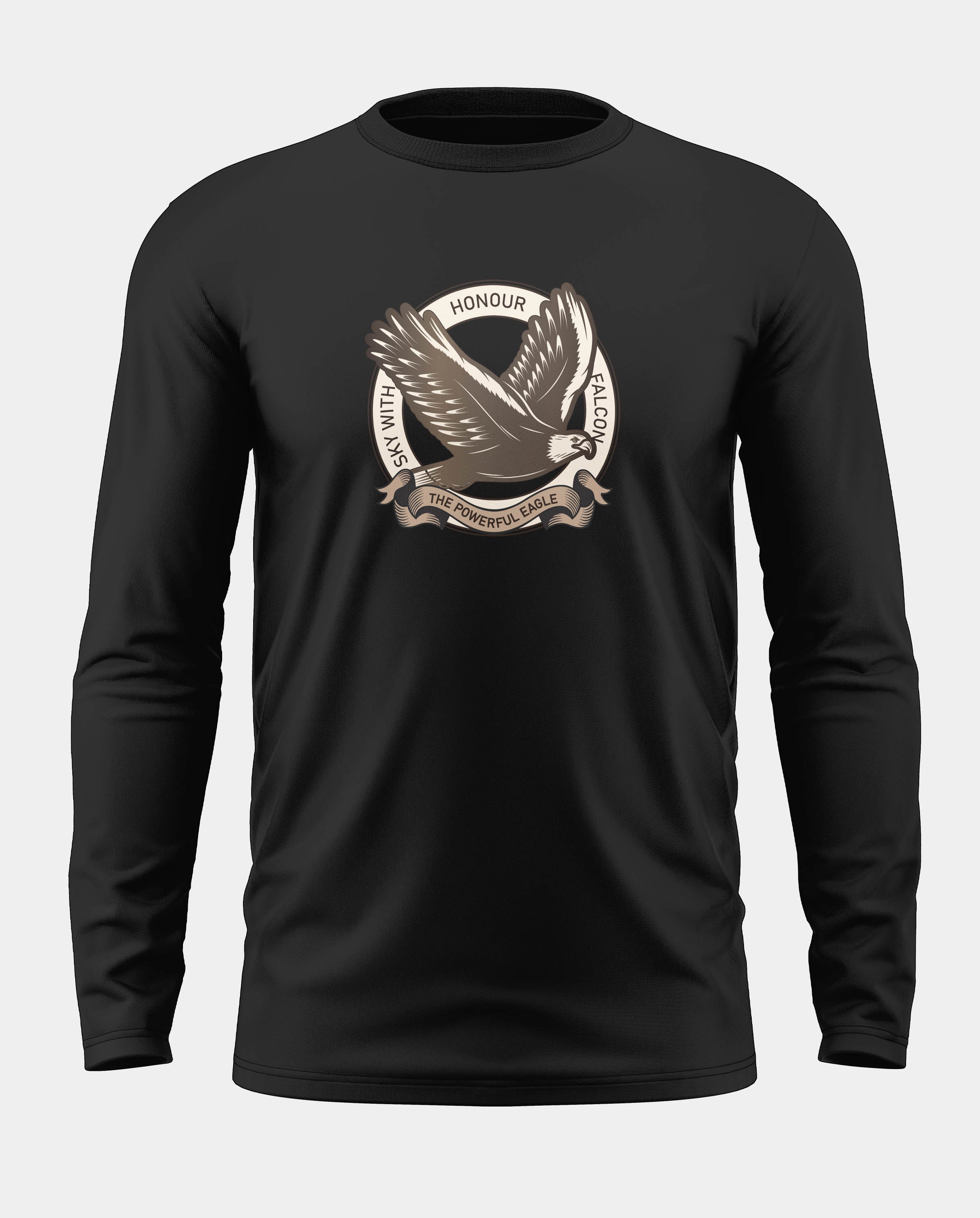 Sky With Falcon Cotton Full Sleeve T-shirt