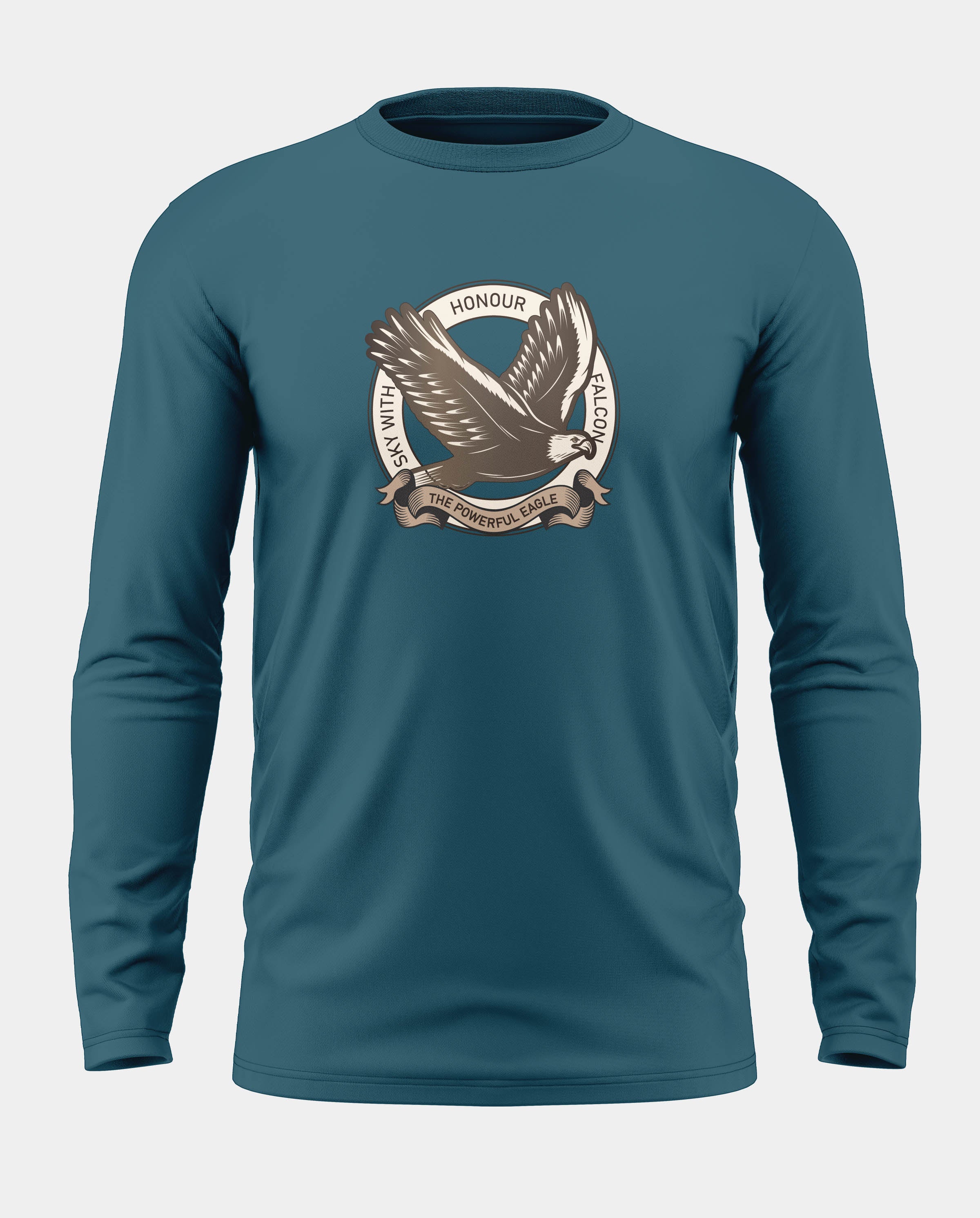 Sky With Falcon Cotton Full Sleeve T-shirt - Image 2