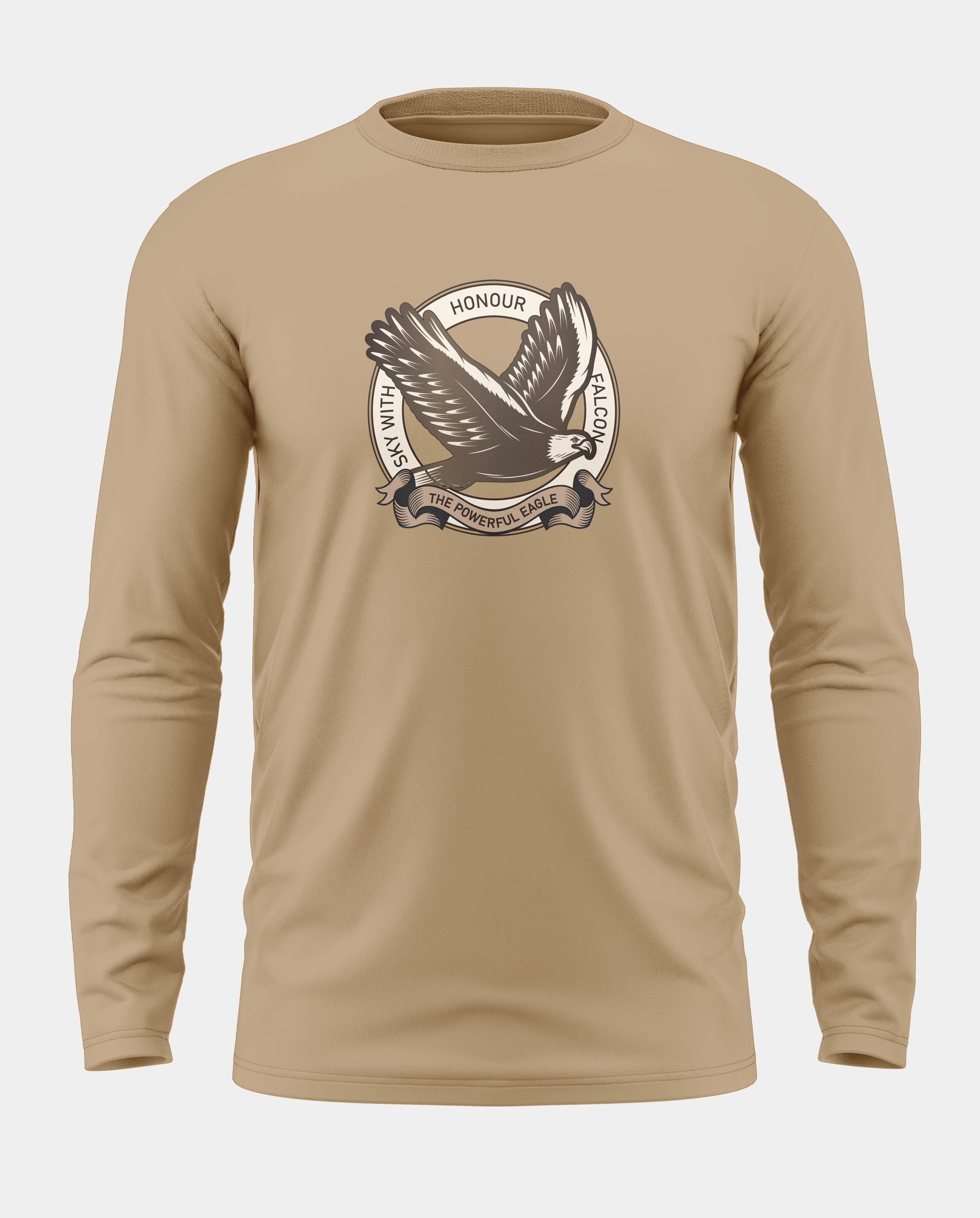 Sky With Falcon Cotton Full Sleeve T-shirt - Image 5