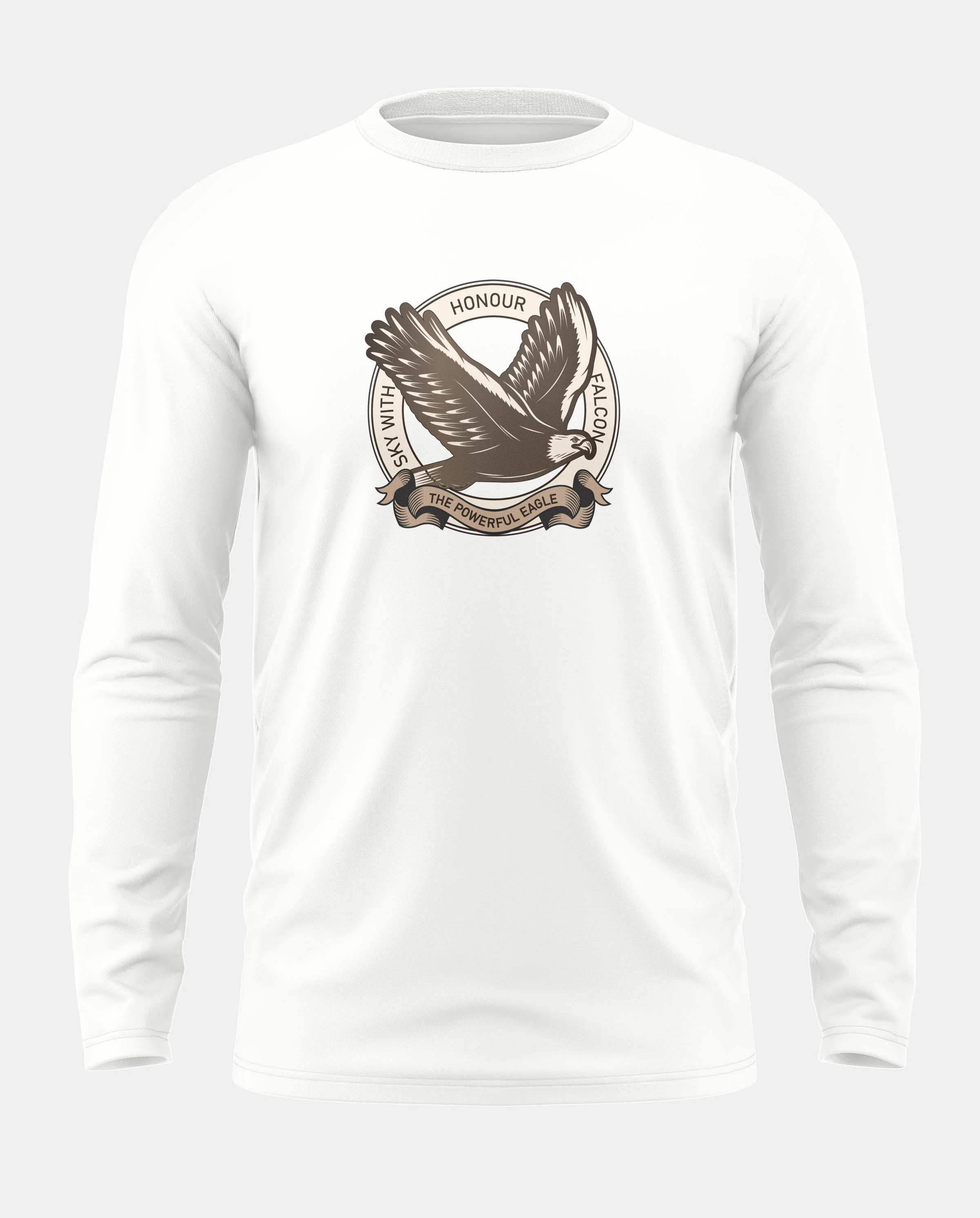 Sky With Falcon Cotton Full Sleeve T-shirt - Image 6