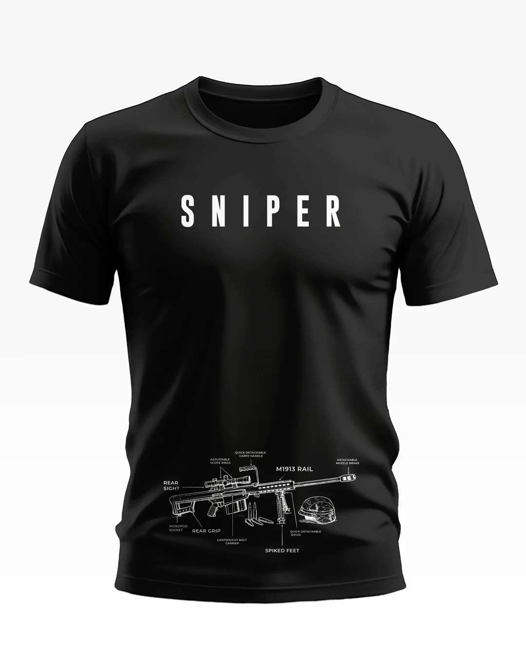 Sniper Details Cotton T-shirt