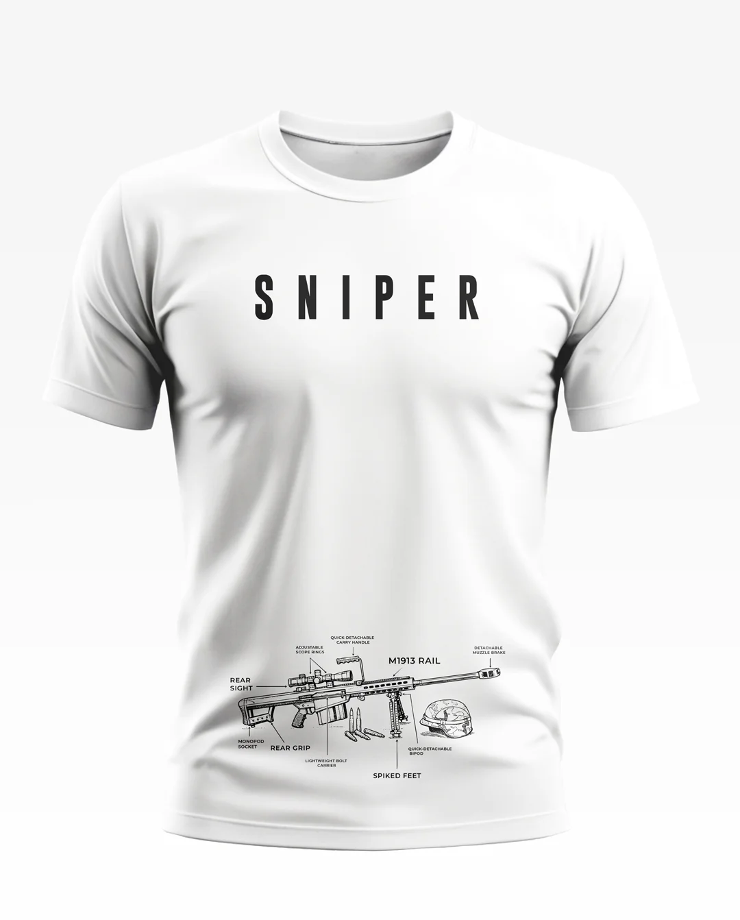 Sniper Details Cotton T-shirt - Image 5