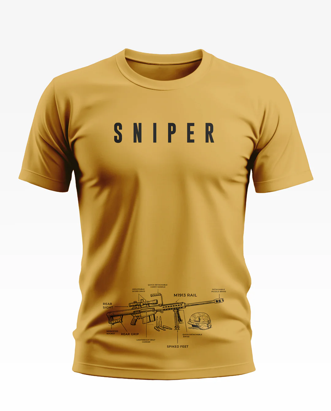 Sniper Details Cotton T-shirt - Image 6