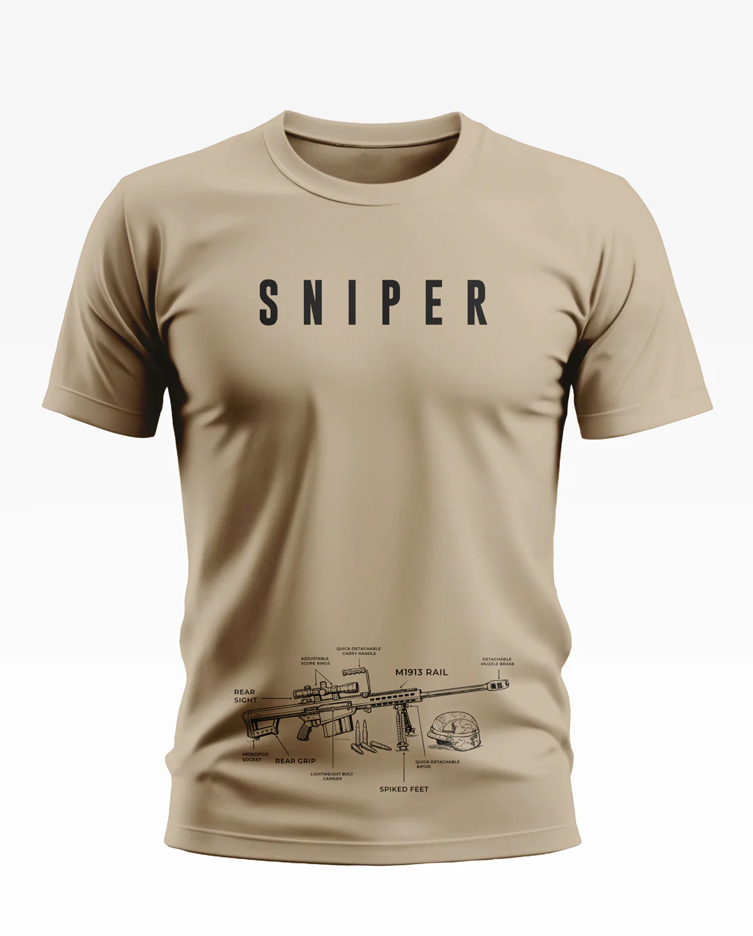 Sniper Details Cotton T-shirt - Image 8