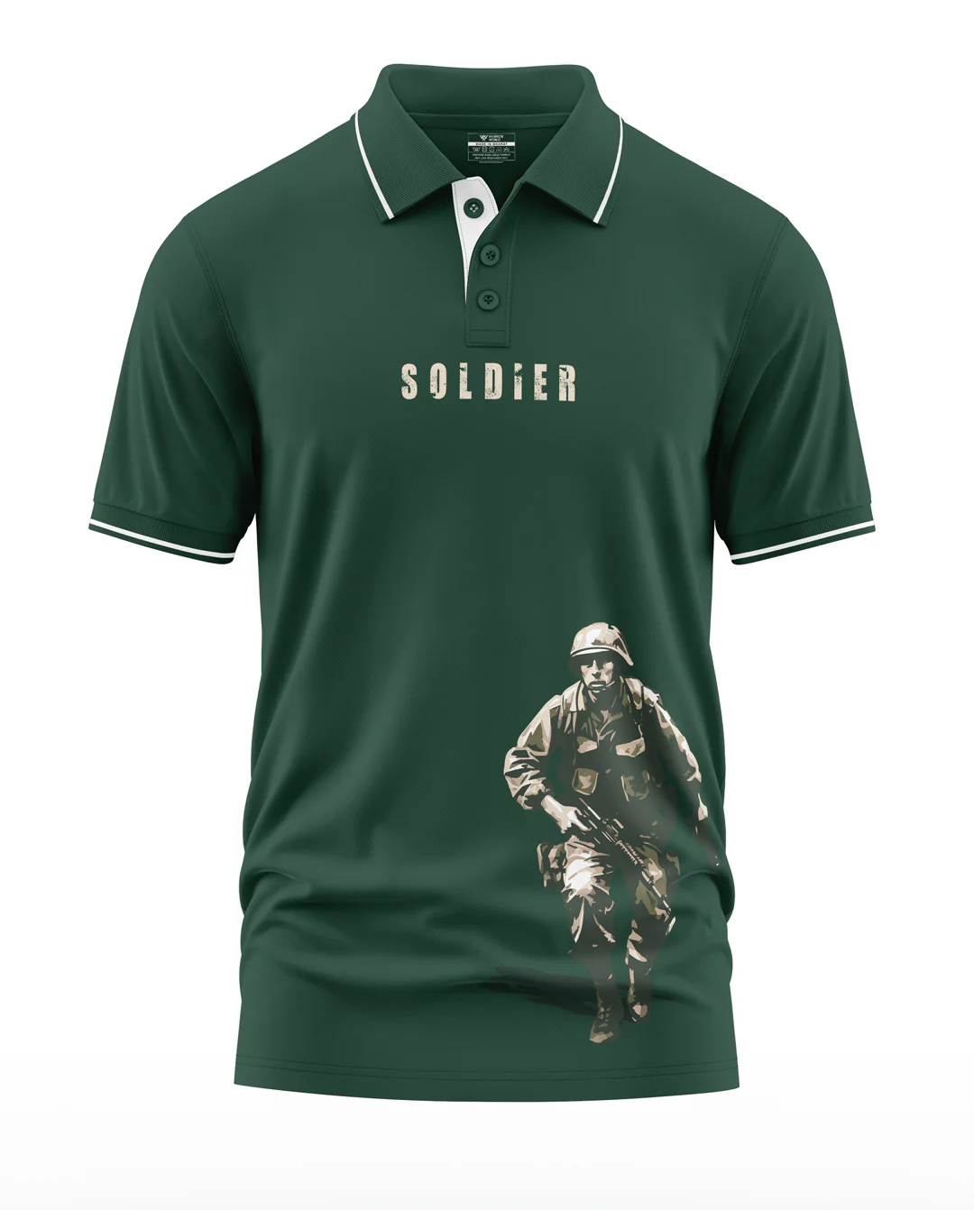 Soldier Polo Collar T-Shirt - Image 2