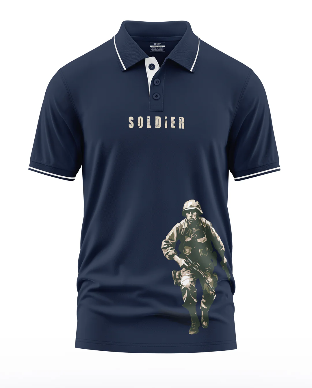 Soldier Polo Collar T-Shirt - Image 3