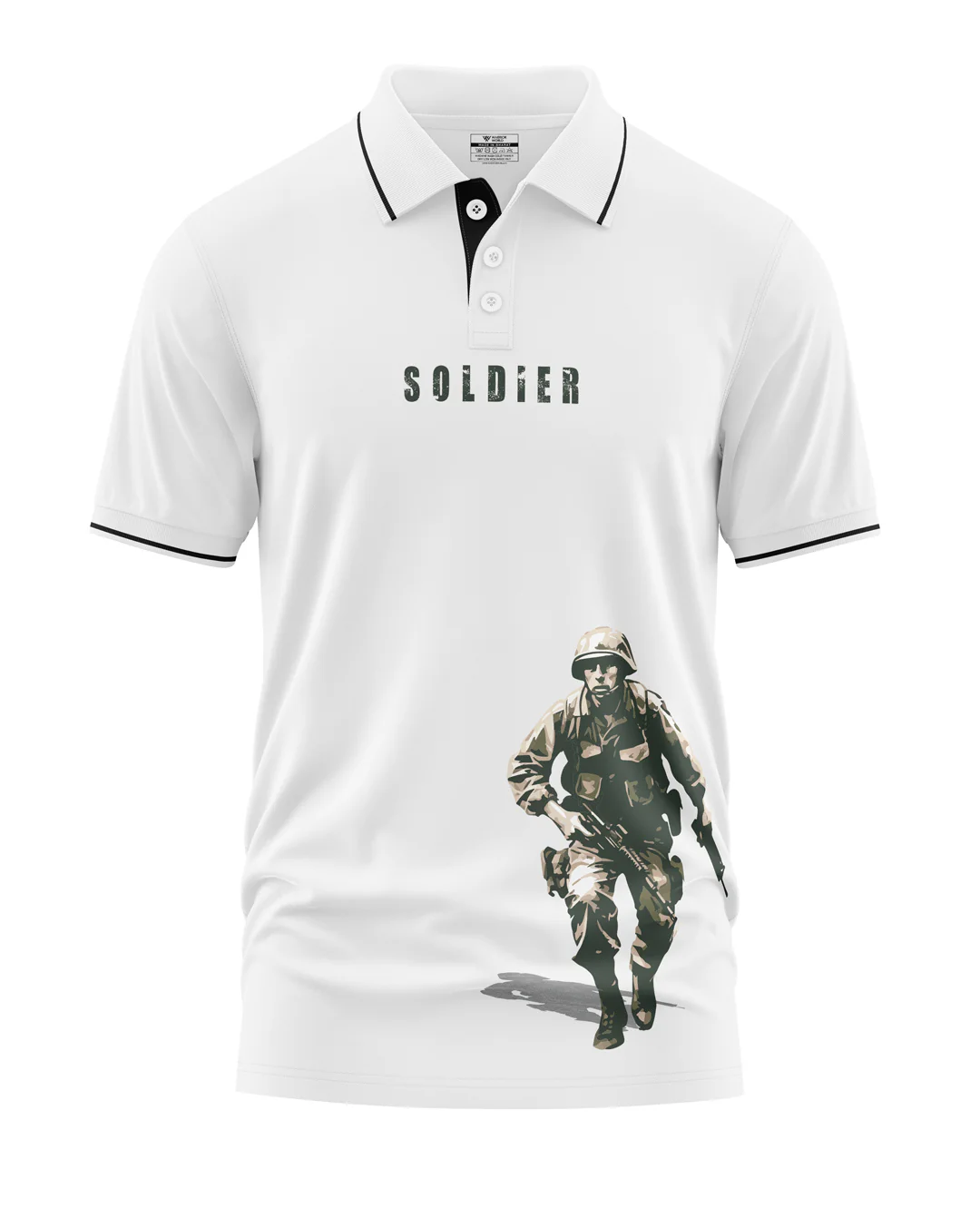 Soldier Polo Collar T-Shirt - Image 4