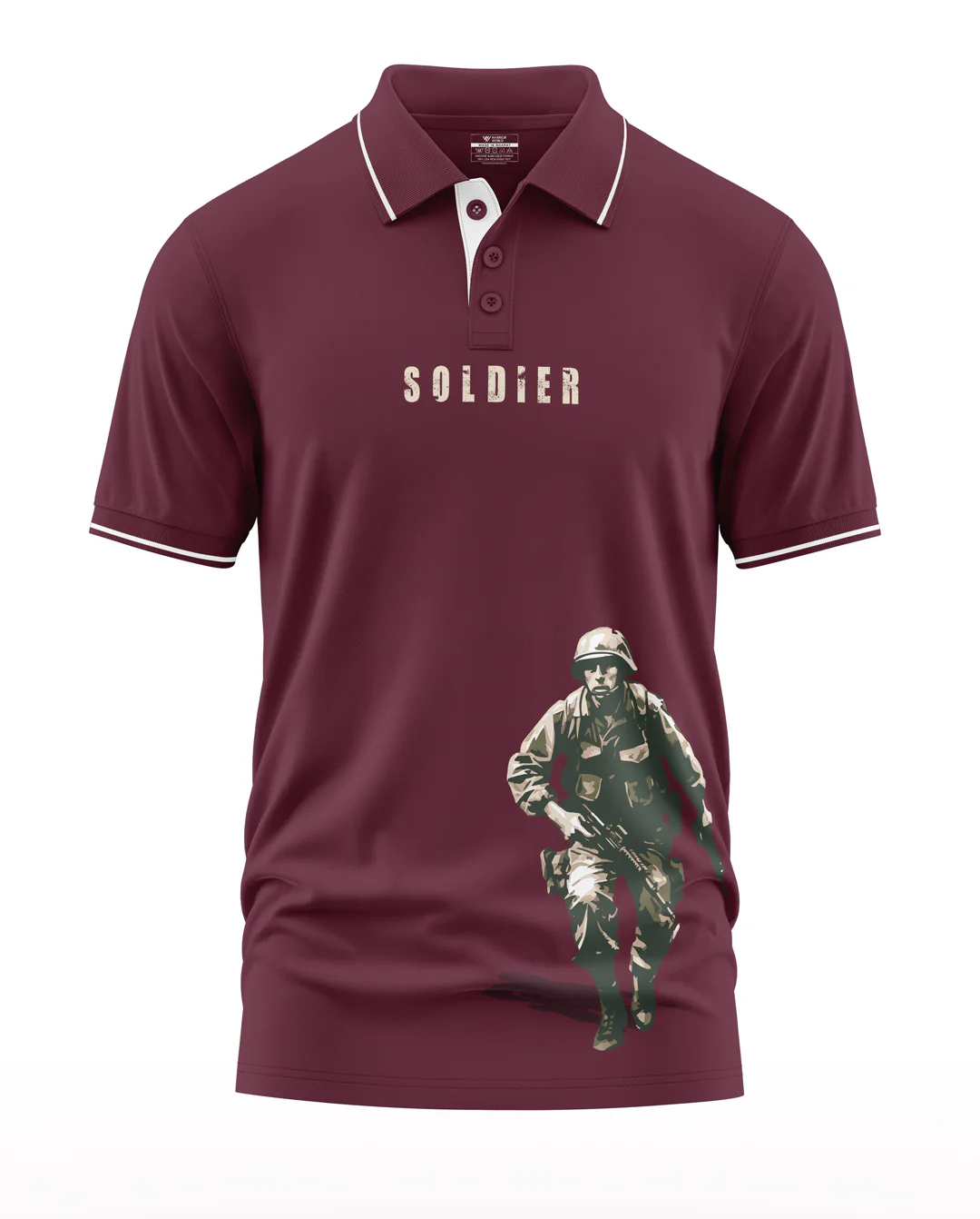 Soldier Polo Collar T-Shirt - Image 5