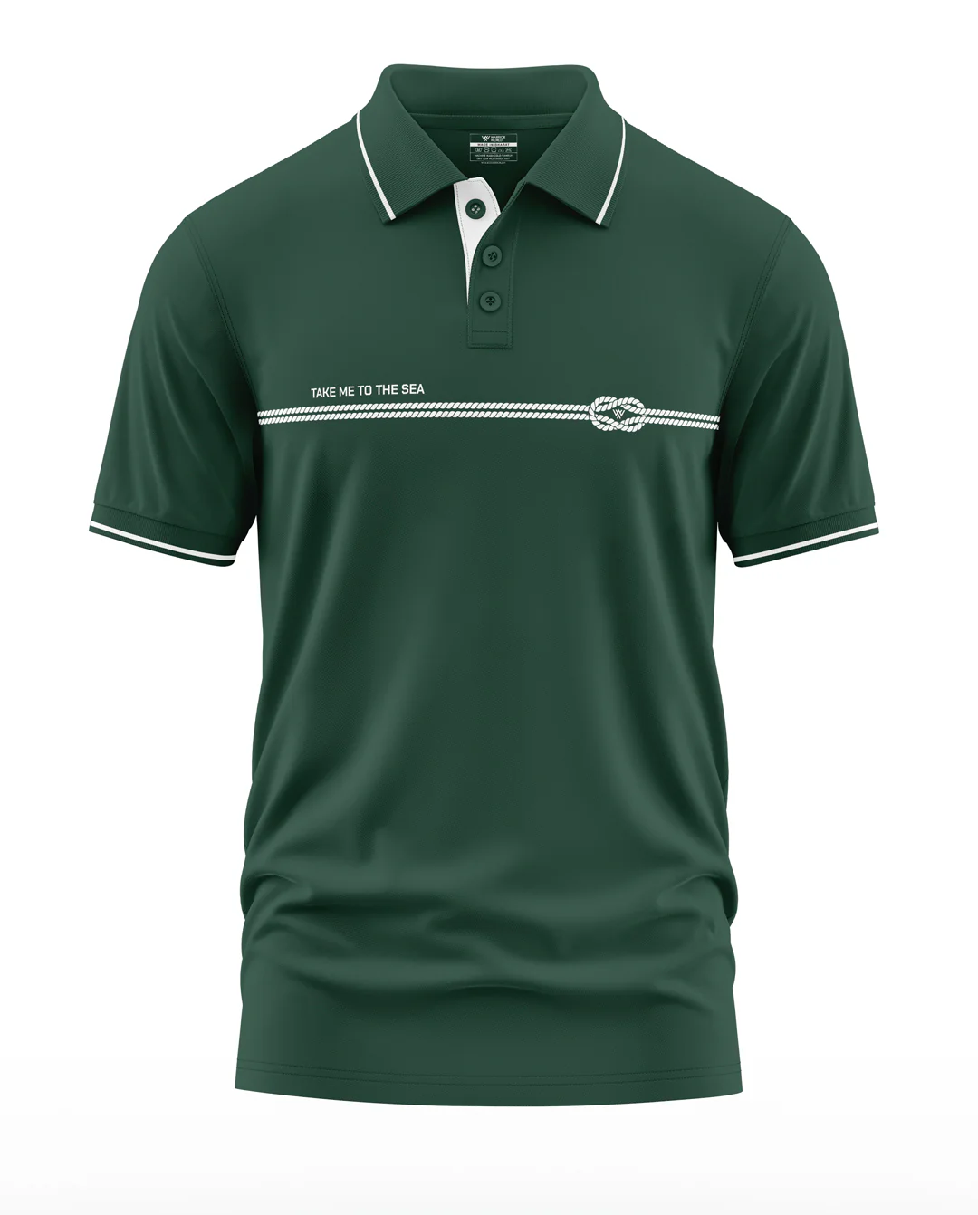 Take Me To The Sea Polo Collar T-Shirt - Image 3