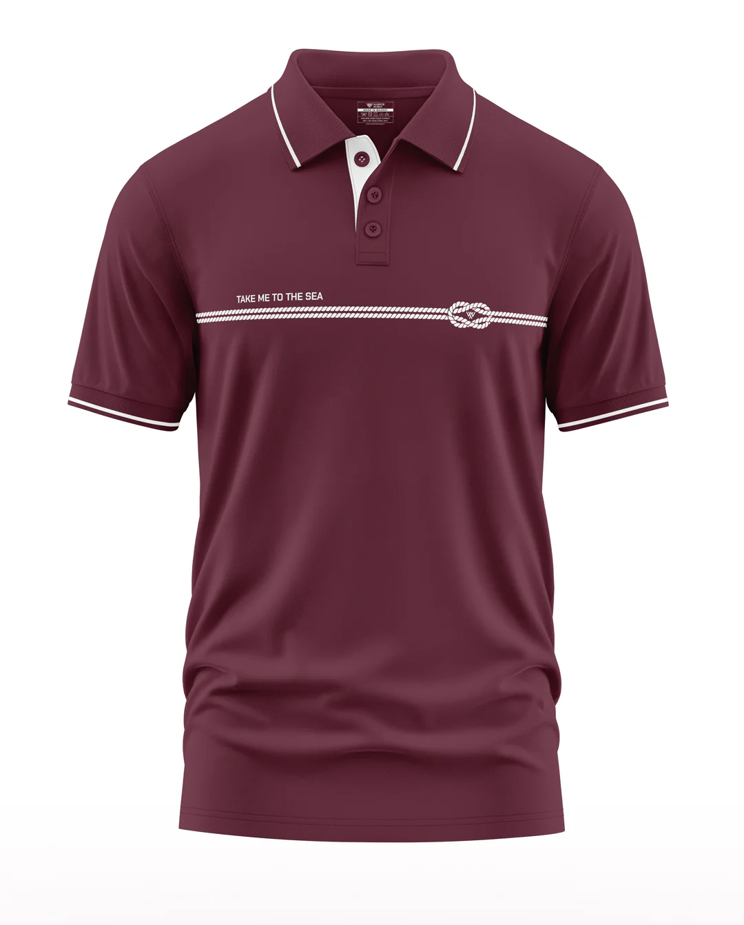 Take Me To The Sea Polo Collar T-Shirt - Image 5
