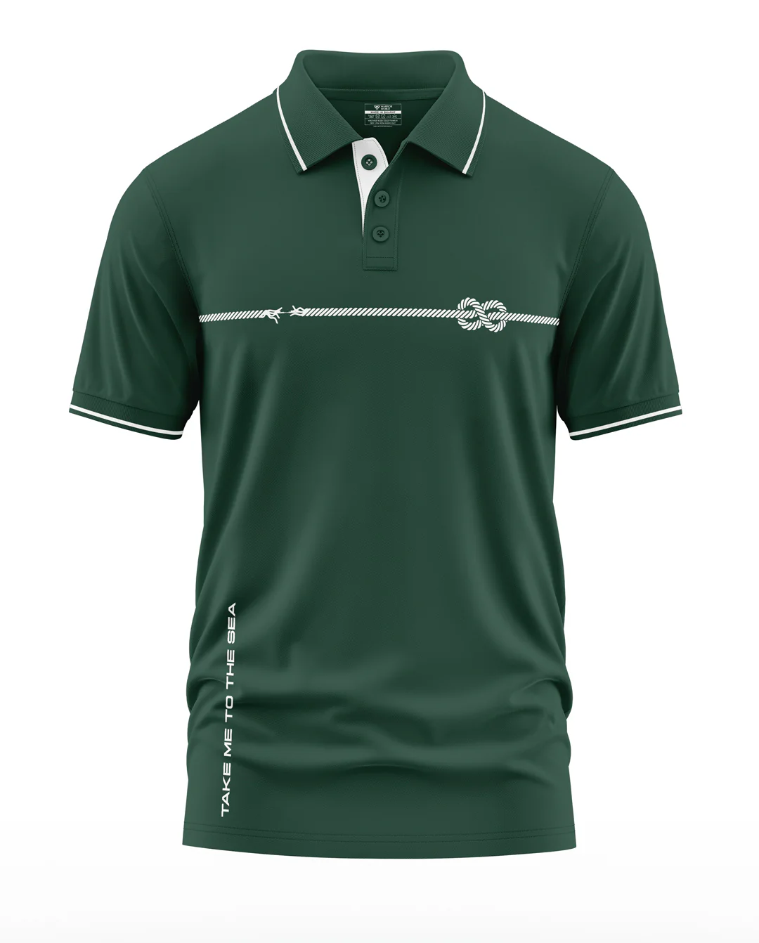 Take Me To The Sea Rope Styles Polo Collar T-Shirt - Image 3