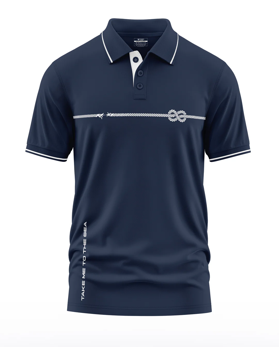 Take Me To The Sea Rope Styles Polo Collar T-Shirt - Image 4