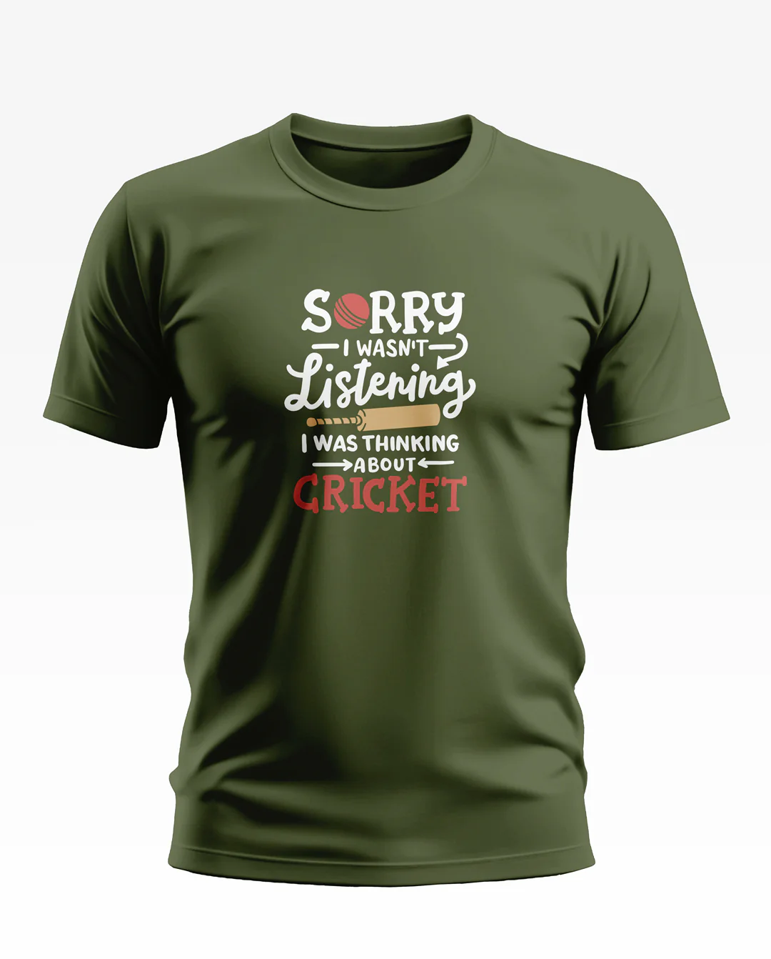 Thinking About Cricket Soft Cotton T-shirt - Image 4