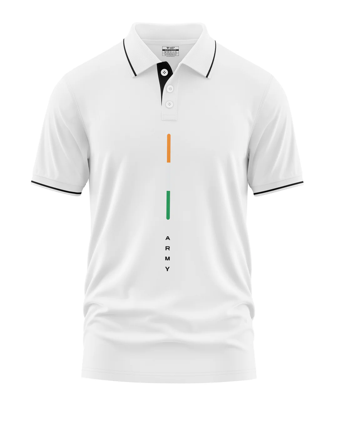 Tri Color Army Polo Collar T-Shirt - Image 2
