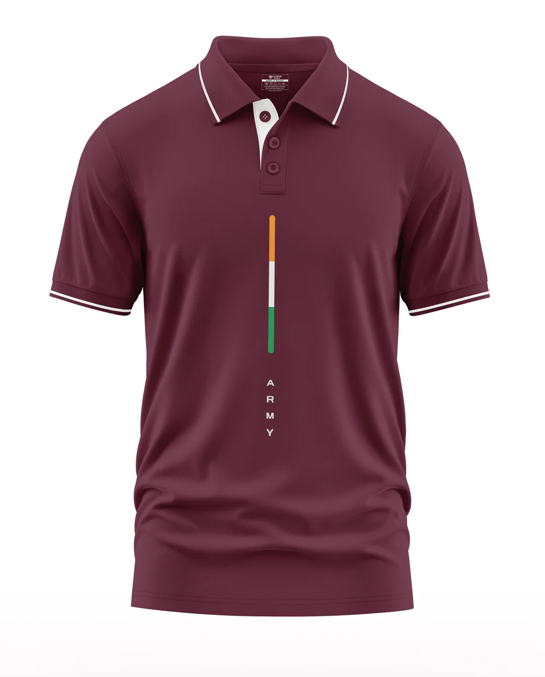 Tri Color Army Polo Collar T-Shirt - Image 3