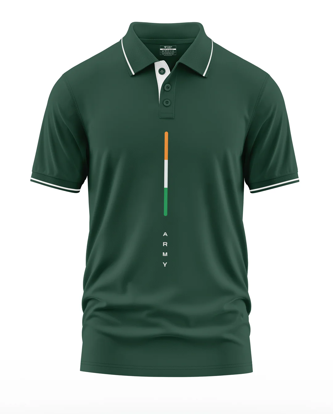 Tri Color Army Polo Collar T-Shirt - Image 4