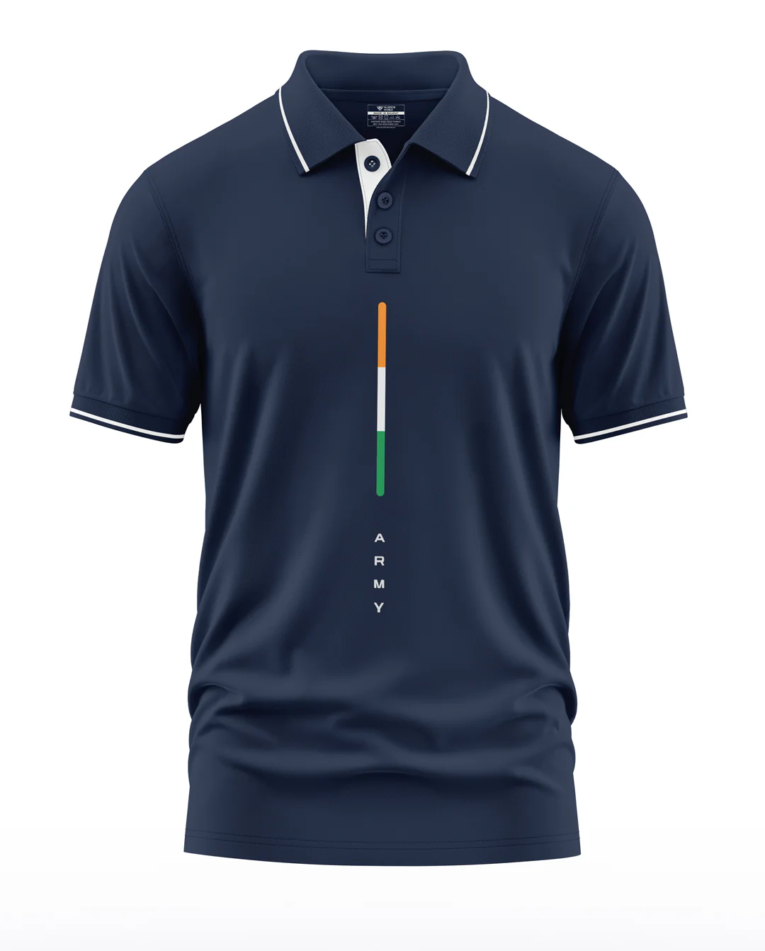 Tri Color Army Polo Collar T-Shirt - Image 5