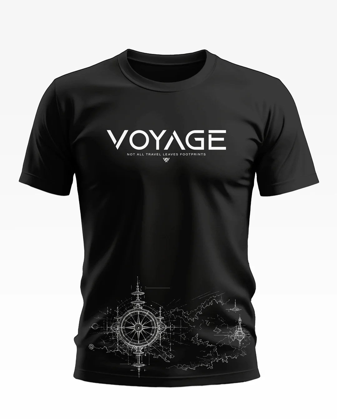Voyage Leaves Footprints Cotton T-shirt