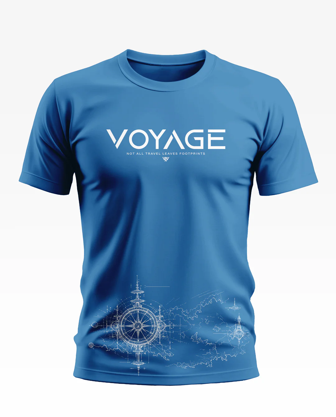 Voyage Leaves Footprints Cotton T-shirt - Image 2