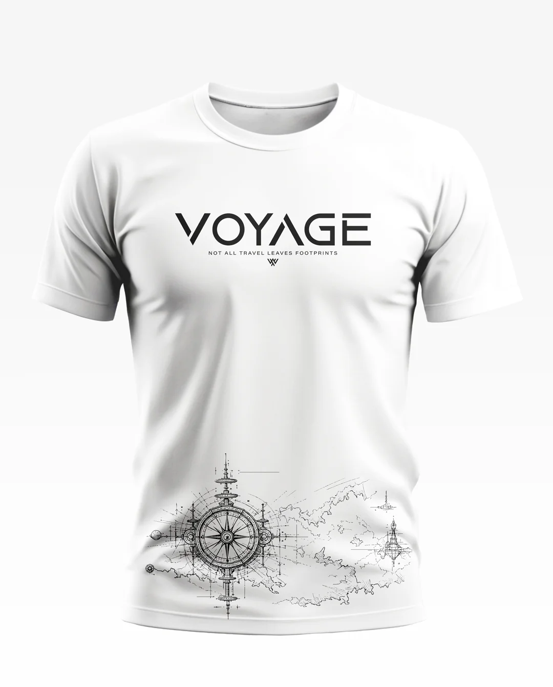 Voyage Leaves Footprints Cotton T-shirt - Image 5