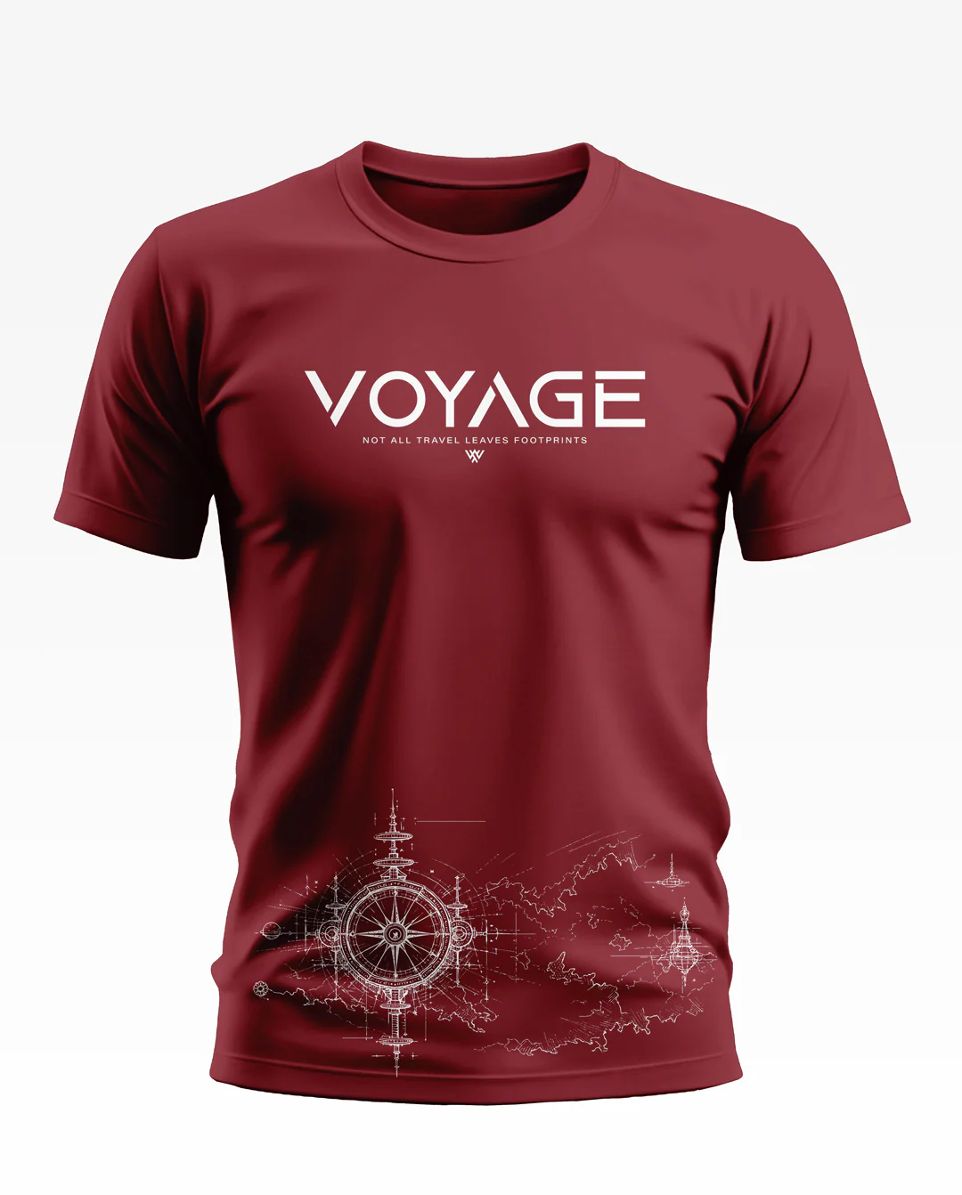 Voyage Leaves Footprints Cotton T-shirt - Image 7