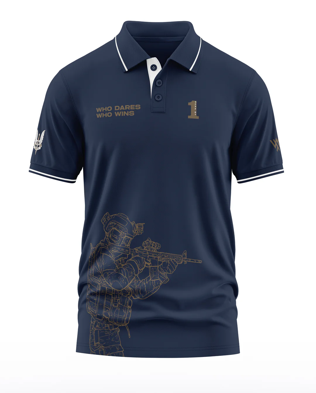 Who Dare Who Wins Polo Collar T-Shirt - Image 3