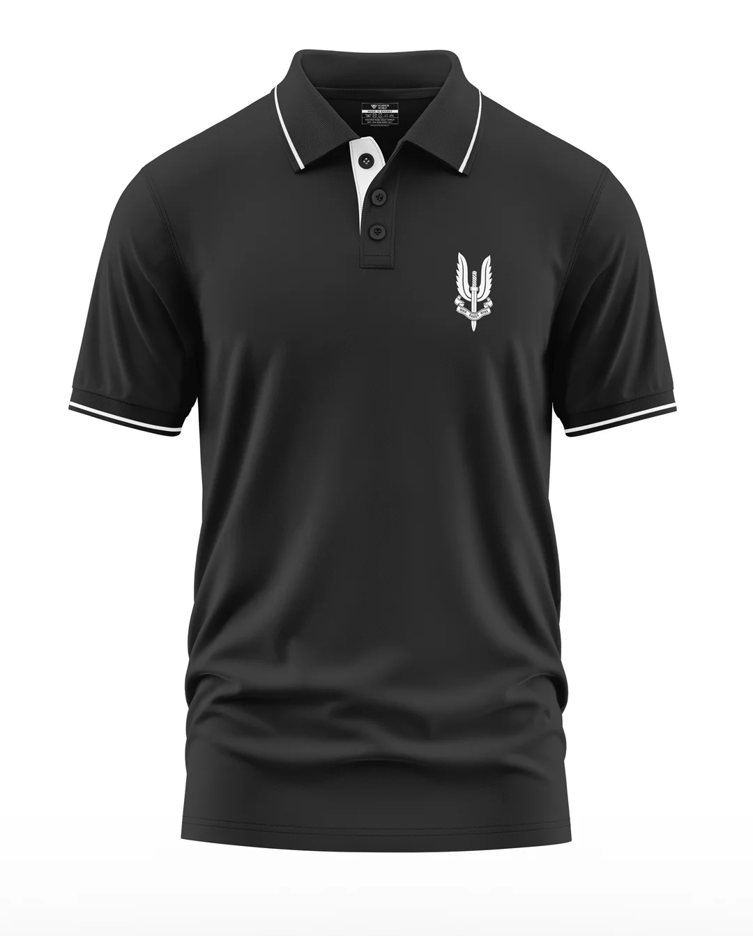 Who Dares Wins Polo Collar T-Shirt - Image 2